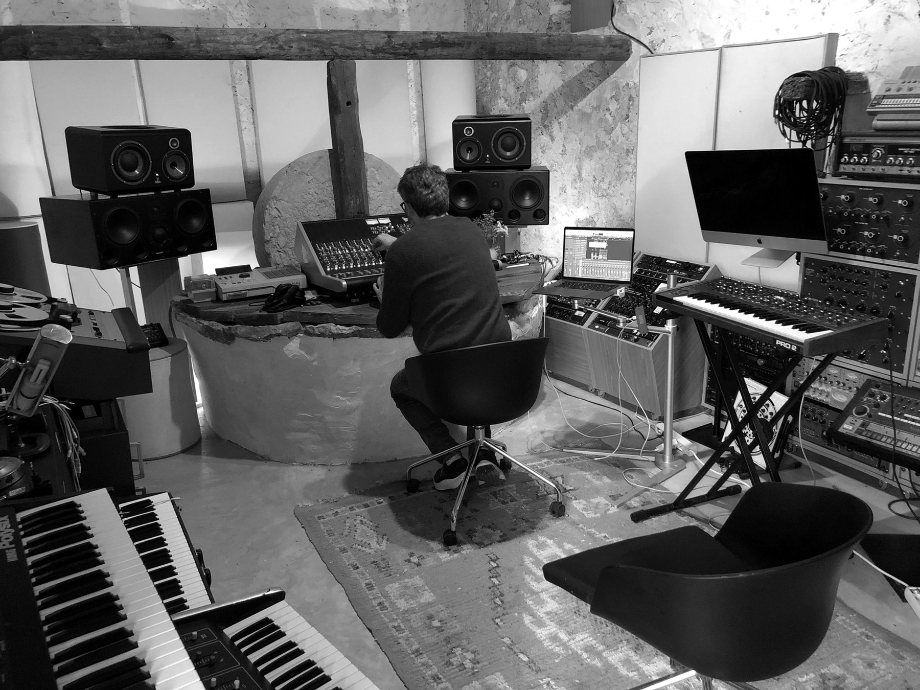 Field office: recording 'Lights Out' at Can Jay Studios, Ibiza.