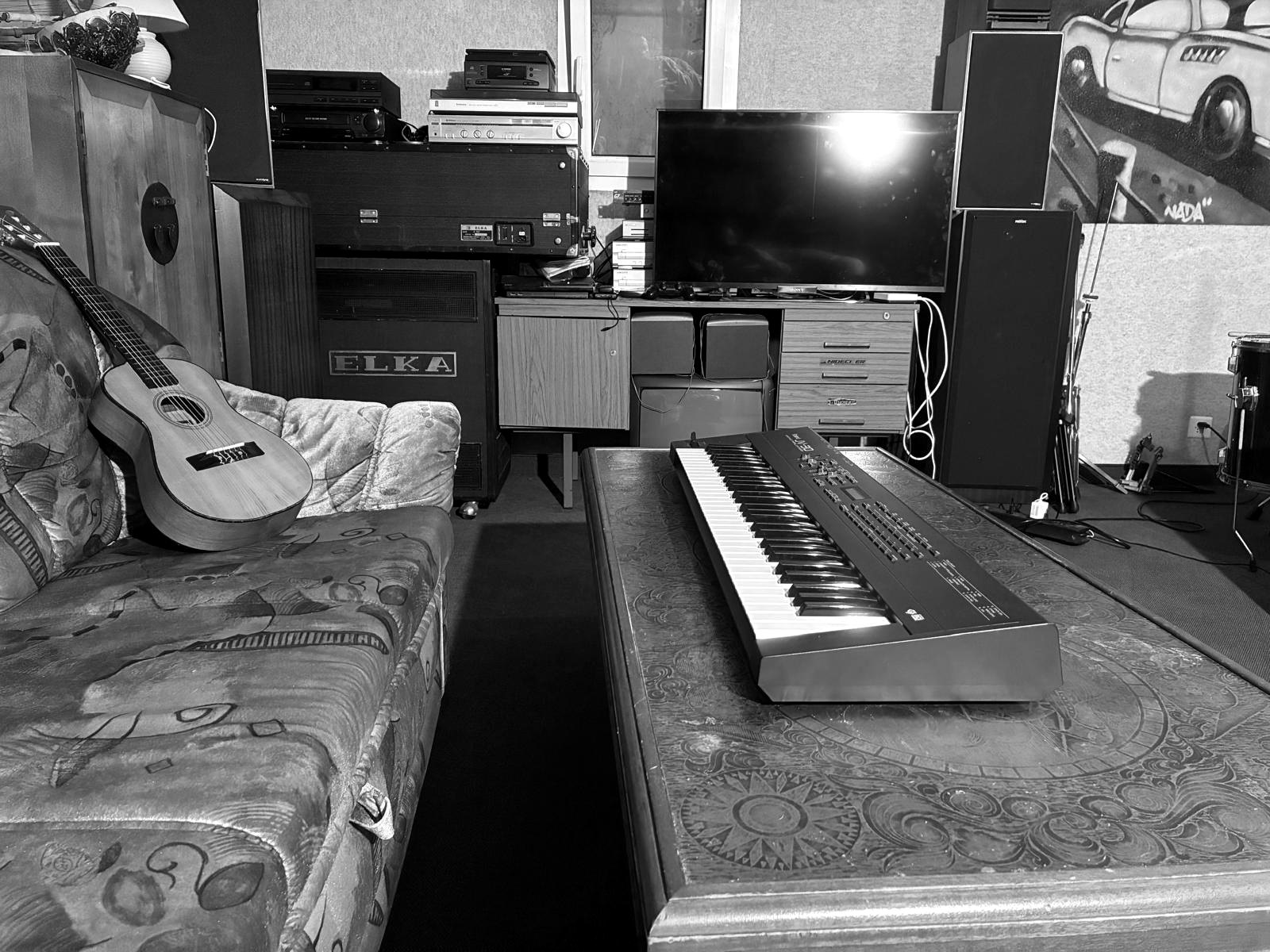 Jean Marie's basement studio, Les Diablerets, Switzerland.